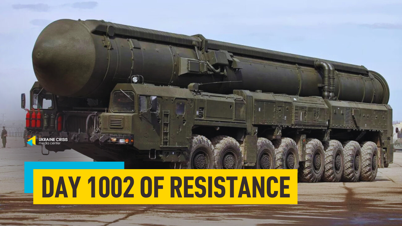 Day 1,002: Russia likely launched RS-26 Rubezh intercontinental ballistic missile at Ukraine for first time